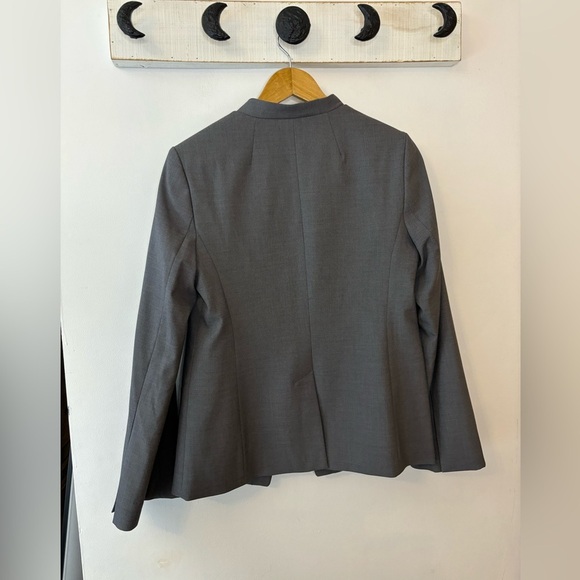 Banana Republic Long and Lean Gray Blazer Stand Collar - Picture 8 of 11
